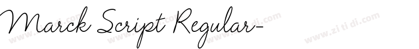 Marck Script Regular字体转换